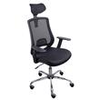 Scaun de birou OFFICE Products "Itaka", ergonomic, tetiera plastic, mesh + textil, negru