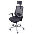 Scaun de birou OFFICE Products "Itaka", ergonomic, tetiera plastic, mesh + textil, negru