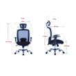 Scaun de birou OFFICE Products "Samos", ergonomic, mesh + textil, negru