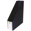 Suport vertical Q-CONNECT plastifiat PVC, pliabil, cotor 76 mm, cu inel, albastru inchis