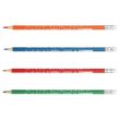 Creioane color cu radiera KEYROAD 12 culori, triunghiulare