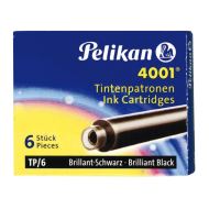 Patroane Pelikan 4001, scurte, 6 buc/set, negru
