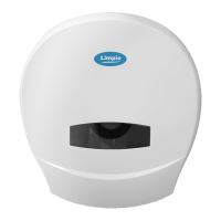 Dispenser Limpio pt hartie igienica mini jumbo, diametru 280 mm, interior 135 mm, ABS plastic, alb
