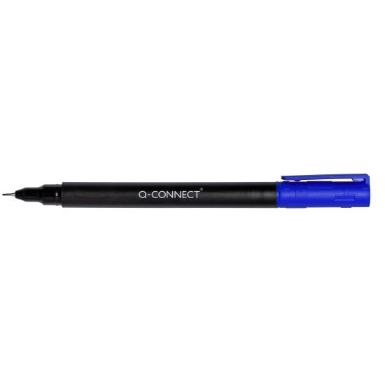 Marker permanent Q-CONNECT, tip S, scriere de 0.4 mm, albastru