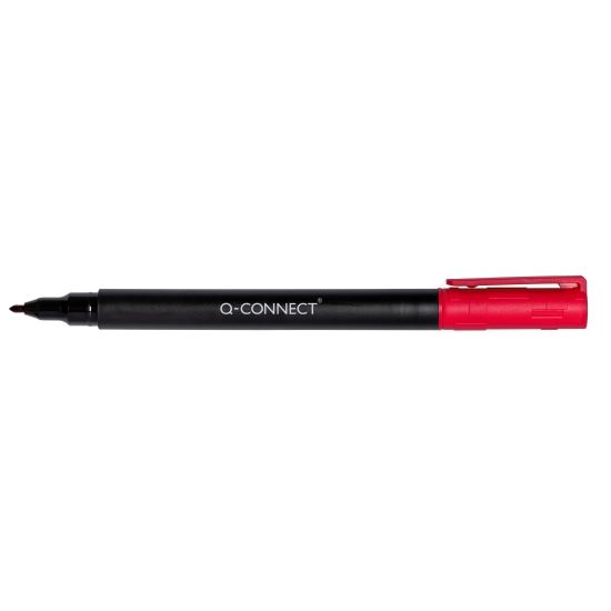 Marker permanent Q-CONNECT, tip F, scriere de 0.6 mm, rosu