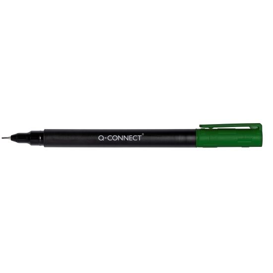 Marker permanent Q-CONNECT, tip S, scriere de 0.4 mm, verde