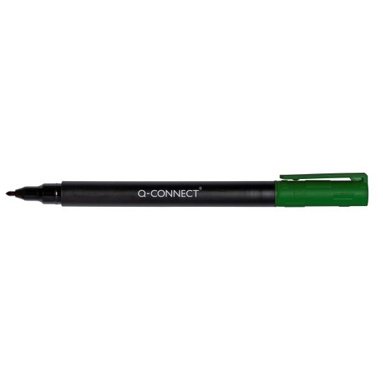 Marker permanent Q-CONNECT, tip F, scriere de 0.6 mm, verde