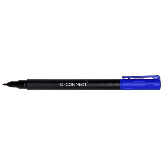 Marker permanent Q-CONNECT, tip F, scriere de 0.6 mm, albastru