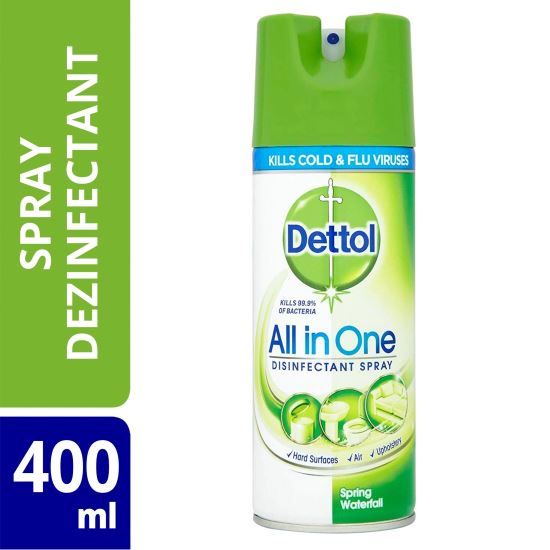 Dezinfectant spray Dettol Spring Waterfall, pentru multisuprafete, avizat MS, 400 ml