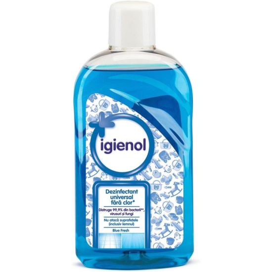 Detergent dezinfectant Igienol pt pardoseli si multisuprafete, fara clor, Blue fresh, 1000 ml