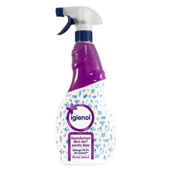 Dezinfectant Igienol pentru baie, fara clor, antibacterian, pulverizator, 750 ml