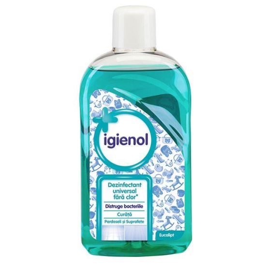 Detergent dezinfectant Igienol pt pardoseli si multisuprafete, fara clor, Eucalyptus, 1000 ml