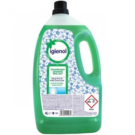 Detergent dezinfectant Igienol pt pardoseli si multisuprafete, fara clor, dif. arome, 4 Litri