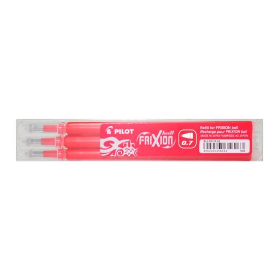 Rezerva roller PILOT Frixion 0.7 mm, 3 buc/set, rosu