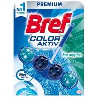 Odorizant toaleta Bref Wc Color Aktiv, 4 bile, 50 gr, Eucalyptus
