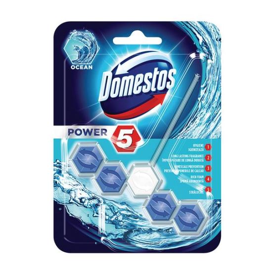 Odorizant toaleta Domestos Power 5, 55 gr, Ocean