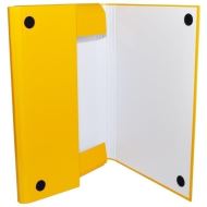 Mapa din carton solid OFFICE Products, cu burduf 40 mm si inchidere cu arici, galben