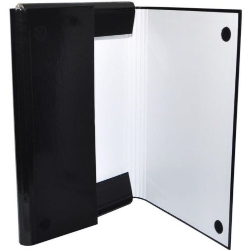 Mapa din carton solid OFFICE Products, cu burduf 40 mm si inchidere cu arici, negru