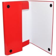Mapa din carton solid OFFICE Products, cu burduf 40 mm si inchidere cu arici, rosu