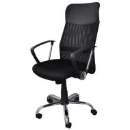 Scaun de birou OFFICE Products "Korfu", ergonomic, mesh + piele eco, negru