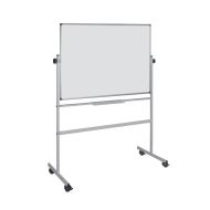 Tabla whiteboard magnetica pe suport mobil Bi-Office, 150 x 120 cm, suprafata metalica lacuita