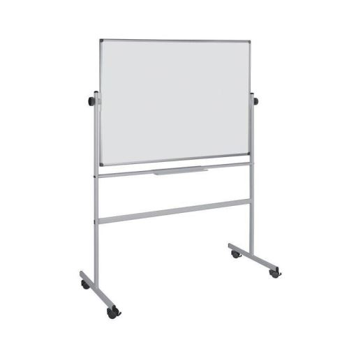 Tabla whiteboard magnetica pe suport mobil Bi-Office, 150 x 120 cm, suprafata metalica lacuita