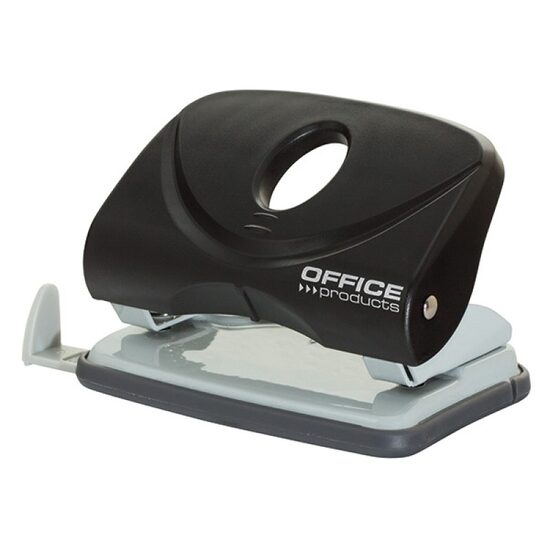 Perforator OFFICE Products din plastic si metal, 20 coli, negru