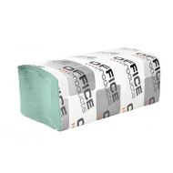 Prosoape pliate OFFICE Products, V-fold, ZZ, reciclat verde (36 gr/mp), 1 strat, 200 foi, 23 x 23 cm, 20 pachete/bax