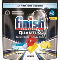 Capsule pentru masina de spalat vase Finish Quantum Ultimate, 30 tablete gel, Lemon