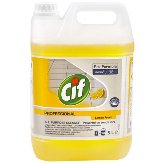 Detergent pardoseli universal Cif Diversey Professional, Lemon, SKU 7518659, 5 Litri, canistra