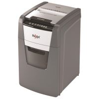 Distrugator documente REXEL OPTIMUM AUTOFEED+ 130X, 130 coli, securitate P-4, cos de 44 litri, taiere confetti 4 x 28 mm, gri