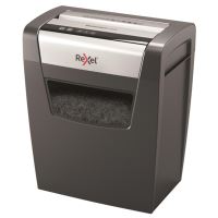 Distrugator documente REXEL Momentum X312, 12 coli, securitate P-3, cos de 23 litri, taiere confetti 5 x 42 mm, gri