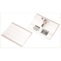 Ecuson orizontal OFFICE Products cu ac si clips, pvc transparent