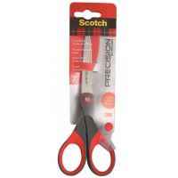 Foarfeca metalica Scotch® 3M Precision (1447), 18 cm, rosu/gri