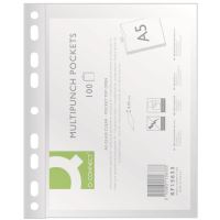 Folie protectie Q-CONNECT, A5, cristal, 50 microni, 100 file/set