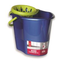 Galeata ovala din plastic ANNA ZARADNA Premium, cu storcator, 14 litri, 38 x 26 x 28 cm, albastru