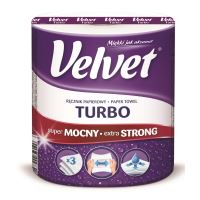 Prosoape de bucatarie VELVET Turbo Strong, 78 metri, 3 straturi, celuloza alb, 340 foi de dim 23 x 22,34 cm