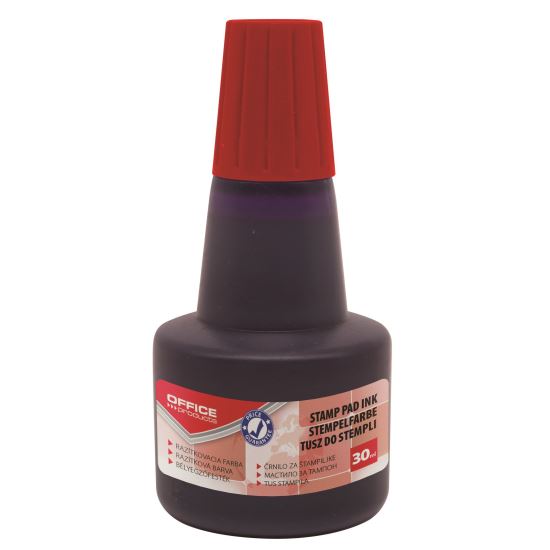 Tus pentru stampila OFFICE Products, cu picurator, 30 ml, rosu