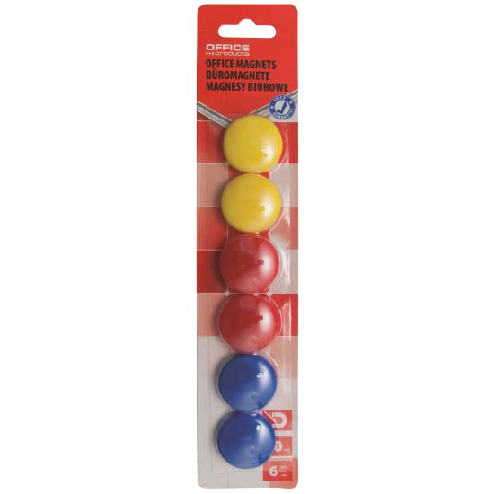 Magneti color OFFICE Products, 30 mm, set de 6 bucati