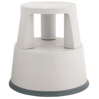 Inaltator mobil de birou Q-CONNECT Step Stool, taburet din plastic, inaltime 43 cm, diametru 295/445 mm, 2.9 kg, gri