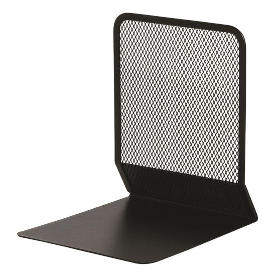 Suport separator Q-CONNECT MESH pentru carti sau reviste, din plasa metalica, 130 x 155 x 165 mm, 2 buc/set, negru