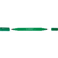 Marker permanent Q-CONNECT cu doua varfuri (0.4 mm / 1.0 mm), verde