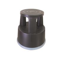 Inaltator mobil de birou Q-CONNECT Step Stool, taburet din plastic, inaltime 43 cm, diametru 295/445 mm, 2.9 kg, negru