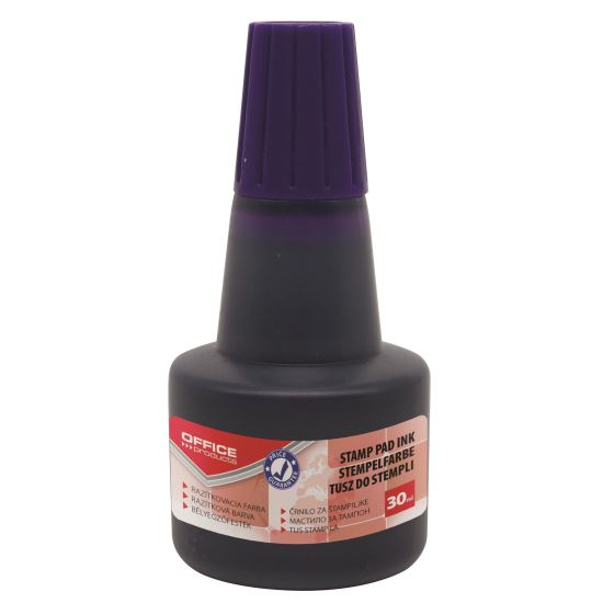 Tus pentru stampila OFFICE Products, cu picurator, 30 ml, mov