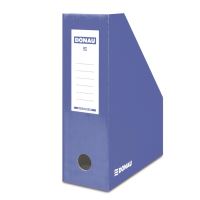 Suport vertical din carton DONAU, cotor 100 mm, carton lucios 390 gr/mp, albastru