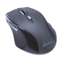 Mouse optic wireless MediaRange, conectare USB, 5 butoane, negru/argintiu