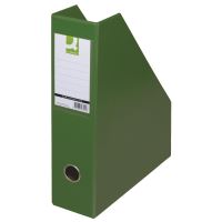 Suport vertical Q-CONNECT plastifiat PVC, pliabil, cotor 76 mm, cu inel, verde