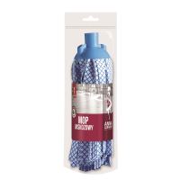 Mop ANNA ZARADNA cu fibre color din vascoza, 20 cm, superabsorbant si durabil, albastru/alb