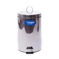 Cos din inox cu pedala, 12 Litri, diametru 25 cm, inaltime 40 cm, rotund