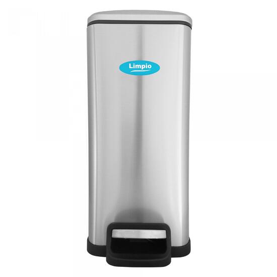Cos din inox Soft-Close cu pedala, 10 Litri, 333 x 215 x 392 mm